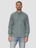 Camasa barbati cu maneca lunga, imprimeu in carouri, croiala Regular fit, Multicolor, L, 2XL, 3XL, XL, Rosu