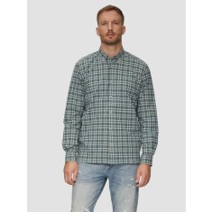 Camasa barbati cu maneca lunga, imprimeu in carouri, croiala Regular fit, Multicolor, L
