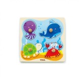 Puzzle cu manere Animale din ocean, Viga