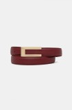 Answear Lab curea de piele femei, culoarea rosu