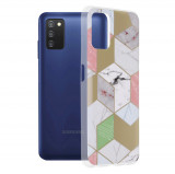 Cumpara ieftin Husa pentru Samsung Galaxy A03s, Techsuit Marble Series, Purple Hex