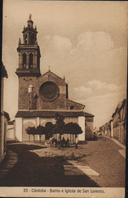 Carte Postala - Cordoba - Barrio e Iglesia de San Lorenzo &amp;quot;CP69&amp;quot; foto