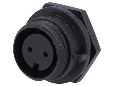 Conector circular mamă IP68 2 pini foto
