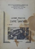 Lucrari practice Chimie Sanitara - V. Nastase, B. Dragomir, Litografia IMF Iasi 1977, 321 pagini