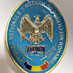 JUSTITIE INSIGNA UNIUNEA NOTARILOR PUBLICI DIN ROMANIA LEX PACTA MCMXCV 1995