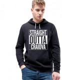 Hanorac Barbati Negru- Straight Outta Craiova - 2XL, THEICONIC