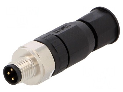 Conector M8 tată 3 pini drept pe cablu IP67 4-5,5mm foto