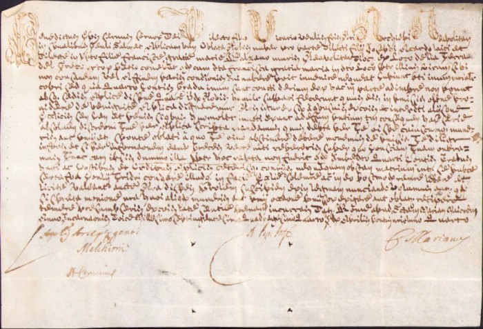 PM254N Bulă papală emisă de Papa Benedict al XIV-lea, 1744, pe pergament