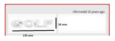 emblema scris GOLF 2000-2009 foto