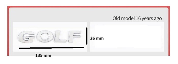 emblema scris GOLF 2000-2009