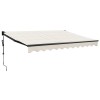 Copertina retractabila, crem, 3,5x2,5 m, textil si aluminiu