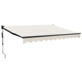 Copertina retractabila, crem, 3,5x2,5 m, textil si aluminiu