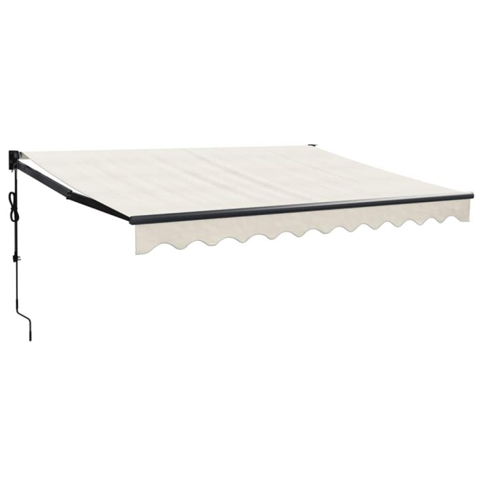 Copertina retractabila, crem, 3,5x2,5 m, textil si aluminiu