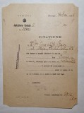 Lot 2 Citațiuni originale Judecătoria Ocolului 5 București, 8 Mai 1926 &ndash; acte judiciare interbelice