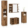 Set mobilier de baie, 4 piese, lemn vechi, lemn prelucrat
