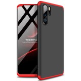Husa 360 Huawei P30 Pro HQ, Plastic, Rosu/Negru, Carcasa Protectie Telefon