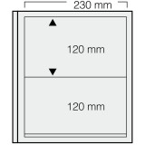Set 5 folii pentru timbre, D-Blank Special 532PA, cu 2 buzunare de 120 x 230 mm