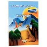 Carte de colorat cu abtibilduri - Dinozauri |