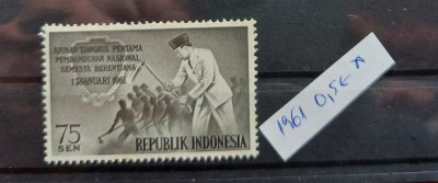 TS21 - Timbre serie - Republik Indonesia - 1961 foto