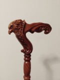 Elegant baston m&acirc;nar vultur sculptat integral manual,piesa deosebia