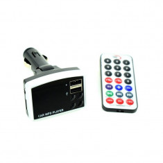 Modulator MP3 si incarcator telefon USB.Voltaj dual: 12V-24V foto