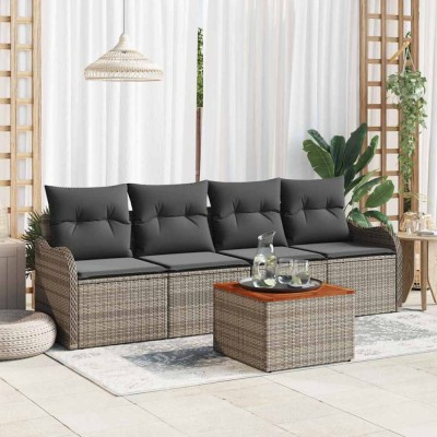 vidaXL Set de canapele pentru grădină Manual 5 pcs Gri 55 x 55 x 37 cm 3356053 foto