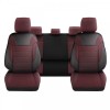 Set Huse Scaune Auto DeluxeBoss Classico, pentru bancheta rabatabila fractionata, 11 piese, Rosu/Negru