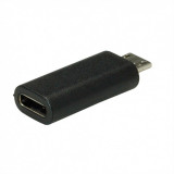 Adaptor micro USB 2.0 la USB-C T-M Negru, Value 12.99.3192