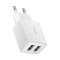 Baseus incarcator compact 2U 10.5W EU alb