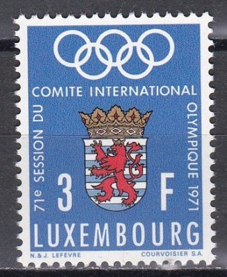 Luxembourg 1971 - Aniversarea a 75 de ani de Jocurile Olimpice Moderne, MNH foto