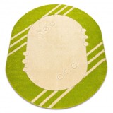 Covor DAISY oval 8866 Cadru verde, 160x220 cm