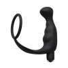 Vibrator Prostata Leso Tico Ring Black Silicon 10 Vibratii, Inel Erectie, Stimulator Prostatic, Negru, 16cm
