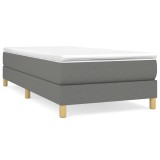 Cumpara ieftin Pat box spring cu saltea, gri inchis, 80x200 cm, textil