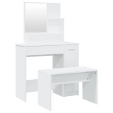Set masuta de toaleta, alb, 86,5x35x136 cm