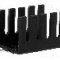 Radiator presat, aluminiu, 19.05mm x 13.21mm, negru, STONECOLD - D03PA