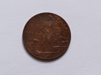 Italia - 2 centesimi 1911 foto