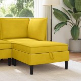 vidaXL Taburet cu depozitare Galben Catifea 42027139