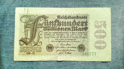 500 Millionen Mark 1923 Germania / marci / 500000000 / milioane foto