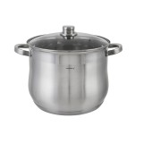 Oala din inox cu capac din sticla, 32cm,Fund termic multistrat, 18.7l Klausberg