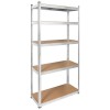 Raft metalic cu 5 polite MDF, 180 x 90 x 40, greutate maxima 875 kg, Rebel
