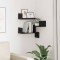 vidaXL Rafters colțar de perete cu raft Stejar negru 40 x 40 x 49.5 cm 862652