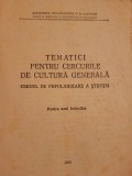 1960 Tematici cercurile de cultura generala, Cercul de popularizare stiintei