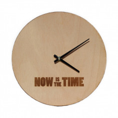 Ceas de Perete din Lemn - Now Is The Time foto
