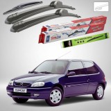 Cumpara ieftin Ștergătoare Citro&euml;n Saxo S1 Hatchback 1999-2004 | Set Față și Spate Flat &ndash; TeamCar&reg;