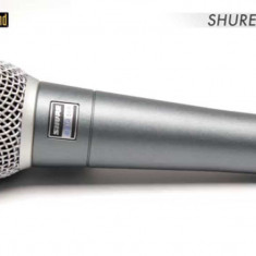 Microfon profesional SHURE BETA 58A,made in MEXICO,NUCA,BORSETA,CABLU.