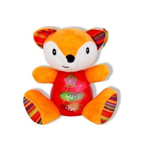 Jucarie interactiva bebe cu sunete si lumini 15 cm - Vulpe