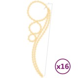 Cumpara ieftin Sir de lumini in forma de bila 16 buc. alb cald 111,5x35x4,5 cm