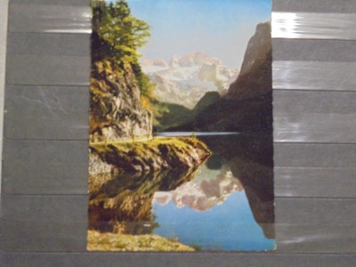 AUSTRIA - GOSAUSEE MIT DACHSTEIN, 3004 m OGLINDIT IN LACUL DE LA POALE - foto