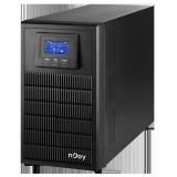 UPS NJOY, &quot;ATEN PRO 3000&quot;, Online cu sinusoida pura, tower, 3000VA/2700W, AVR, Schuko x 4, 6 x baterie 12V/9Ah, display LCD, back-up 11 - 20 min., &quot;PW