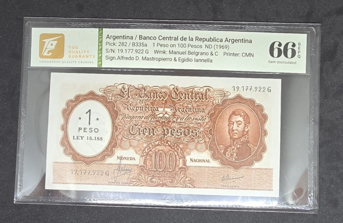 100 Pesos 1969 Argentina